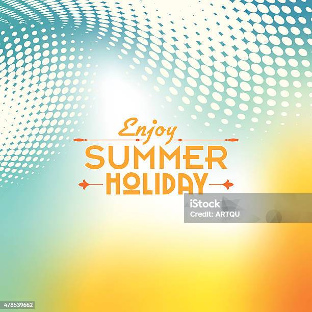 Summer Holidays Illustration Summer Background Stock Illustration - Download Image Now - 2015, Beach, Brown