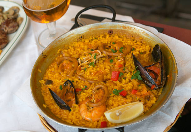 istock seafood rice paella dish at barcelona spain 478540862