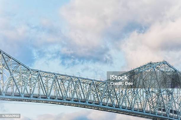 Abstract Of A Bridge Span And Clouds Stock Photo - Download Image Now - 2015, Abstract, Backgrounds