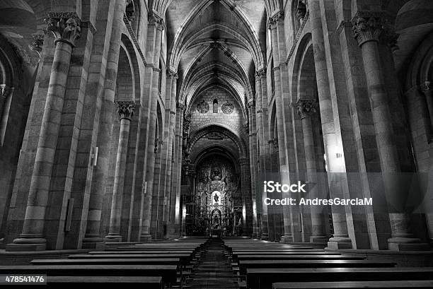 Columns And Main Nave Of The Basilica Of San Vicente Stock Photo - Download Image Now