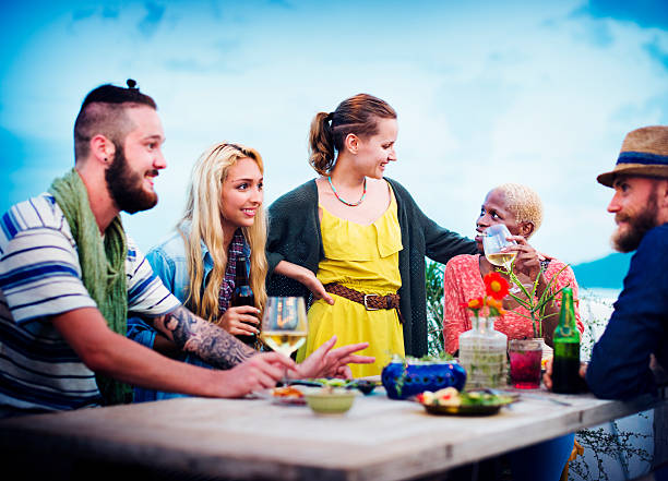 istock Diverse Summer Beach Party Roof Top Fun Concept 478542314