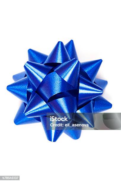 Blue Bow Stock Photo - Download Image Now - Award Ribbon, Blue, Tied Bow