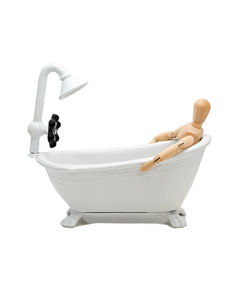 istock Mannequin bathing in the bathtub, isolated on white (XXXLarge) 478545466