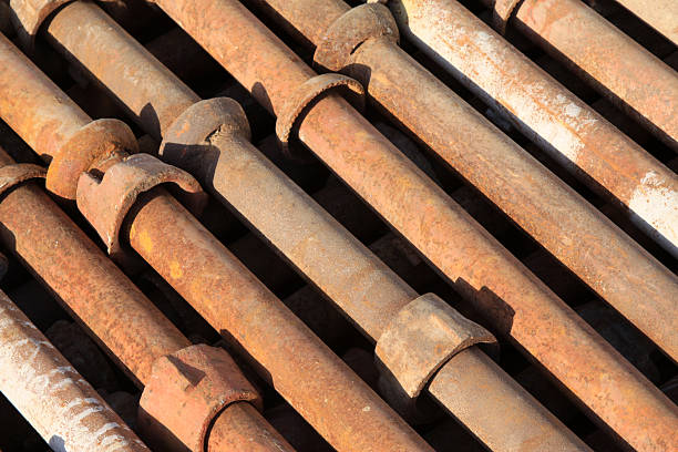 istock steel tube components in a construction site 478545573