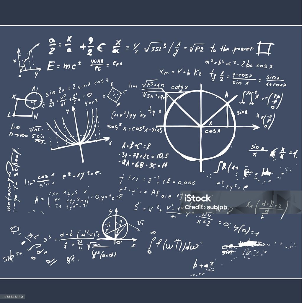 Plot Formula Math For 90 Math Education Vector With Handwritten Formulas Tasks Plots ...