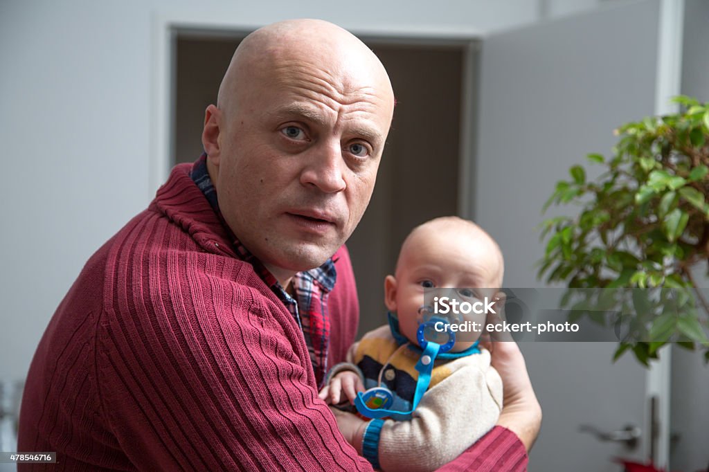 Like father Like Son Two buddies, different age but the same hairstyle 2015 Stock Photo