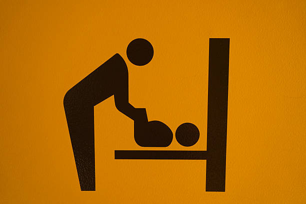 Baby care room sign or symbol for women and baby , baby changing