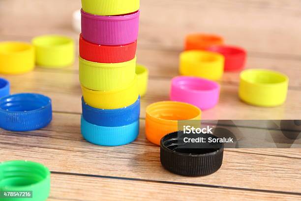 Plastic Caps Stock Photo - Download Image Now - 2015, Bottle Cap, Circle