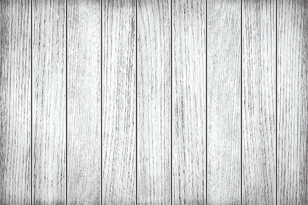 Branco, cinza textura de madeira velha pintada pranchas, - ilustração de arte vetorial
