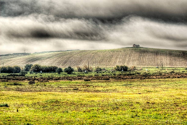 istock Fantastic dark landscape of ruined house 478548721