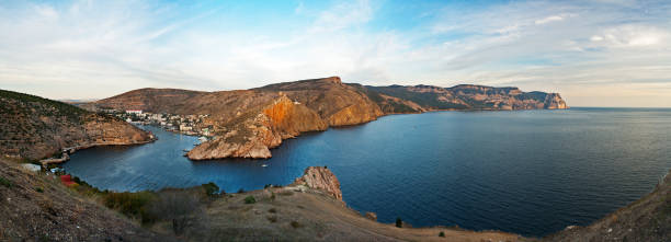 Balaklava harbour stock photo