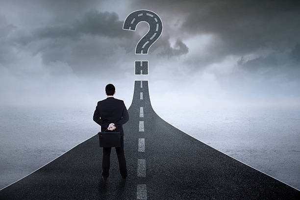 istock Business leader with question mark at road 478552042