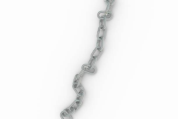 istock Metal chain, isolated on white 478555126