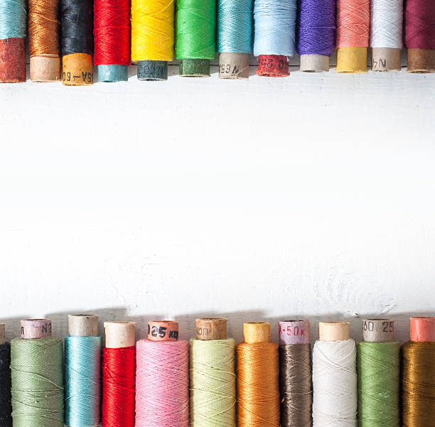 istock Colorful_threads_as_frame_on_white_background_with_space_for_you 478555484