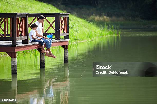 Fishing Stock Photo - Download Image Now - 30-39 Years, Adult, Barefoot