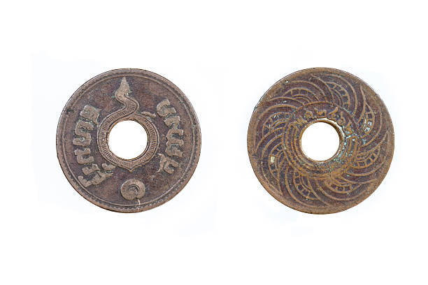 istock Old coin Thailand, which is obsolete today on white background 478562033