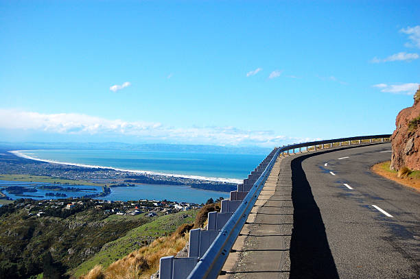 istock Road turn ocean view Christchurch 478566410