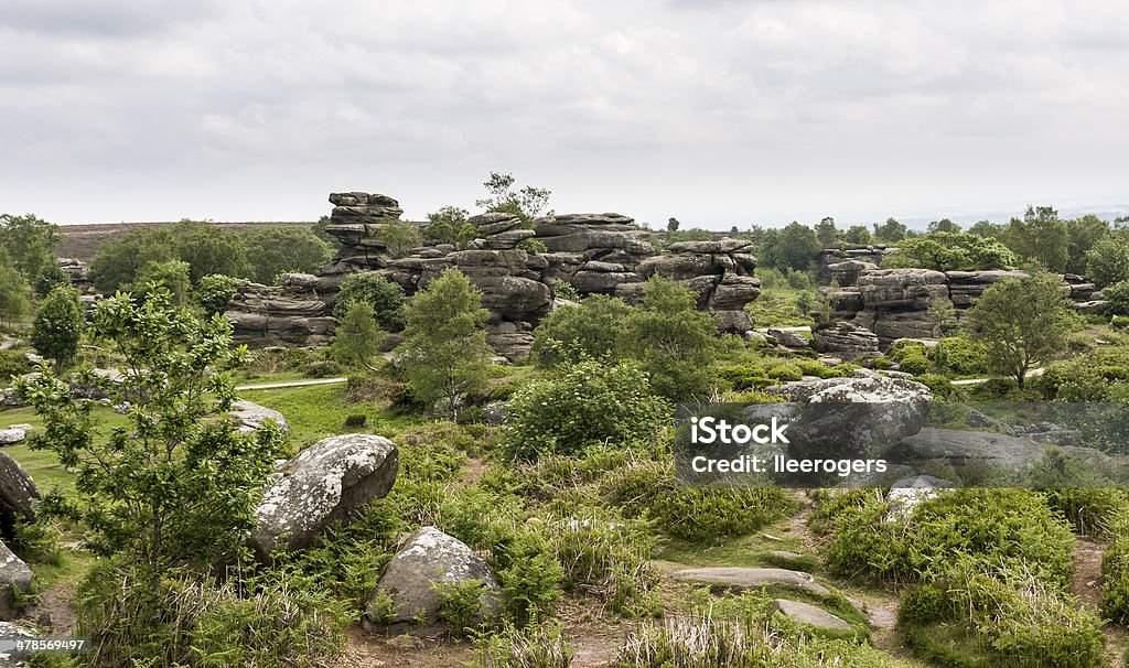 Brimham rocas cerca de Harrogate en Yorkshire - Foto de stock de Rocas de Brimham libre de derechos