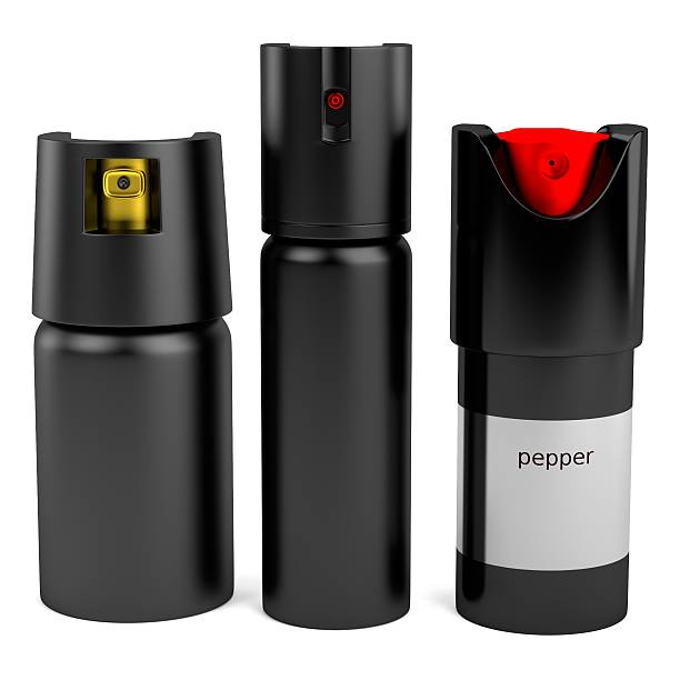 pepper sprays 3d render of pepper sprays tear gas stock pictures, royalty-free photos & images