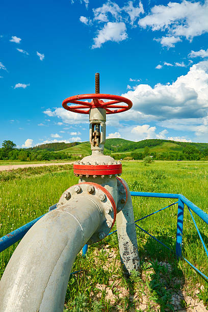 istock Gas pipe with a tap valve 478576476