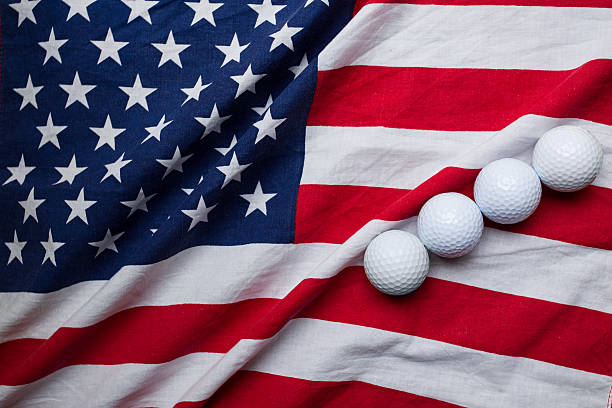 istock Golf ball with flag of USA 478581412