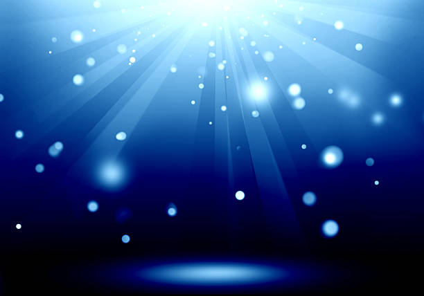 istock Abstract image of blue lighting flare on the floor stage 478581474