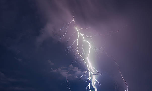 istock Thunderstorm with lightning bolts on the Thai island 478583038