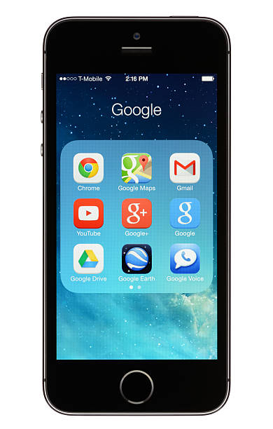 google aplicativos em um iphone 5s - youtube telephone iphone iphone 5 - fotografias e filmes do acervo