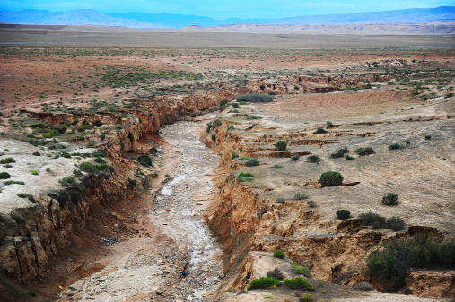 Dried river in Morocco.