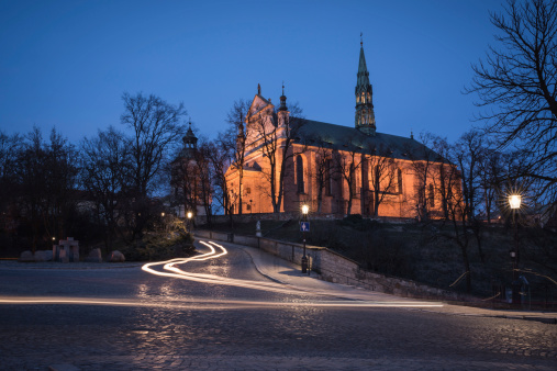 Sandomierz night , cathedral , Poland