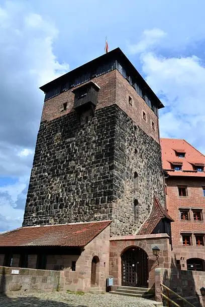 An old tower of the castle who dominates the north-western corner of Nuremberg's old town. Nuremberg Castle comprises three sections: the Imperial castle (Kaiserburg), some buildings of the Burgraves of Nuremberg, and the municipal buildings of the Imperial City at the eastern site.