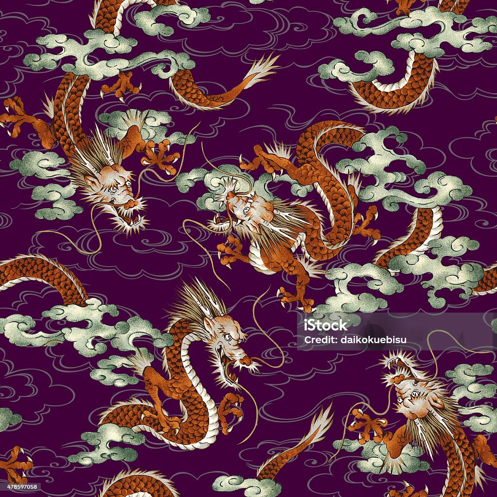 Drigon Pattern Dragon Pattern Stock Illustration - Download Image Now - Chinese Dragon ...