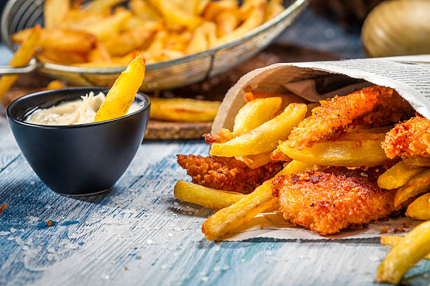 istock Closeup of homemade Fish & Chips 478603853