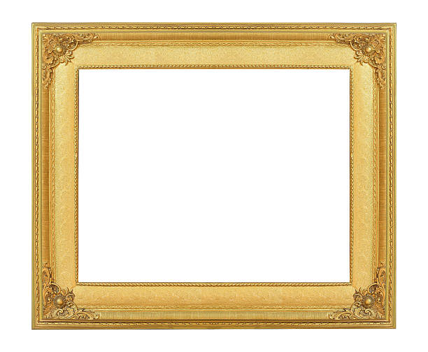 istock Gold vintage frame luxury isolated white background. 478604278
