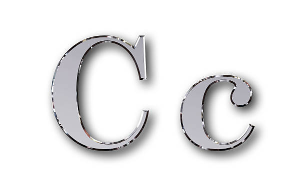 istock Metal alphabet symbol C - silver 478612762