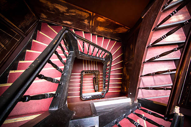 istock Wooden spiral staircase 478615809