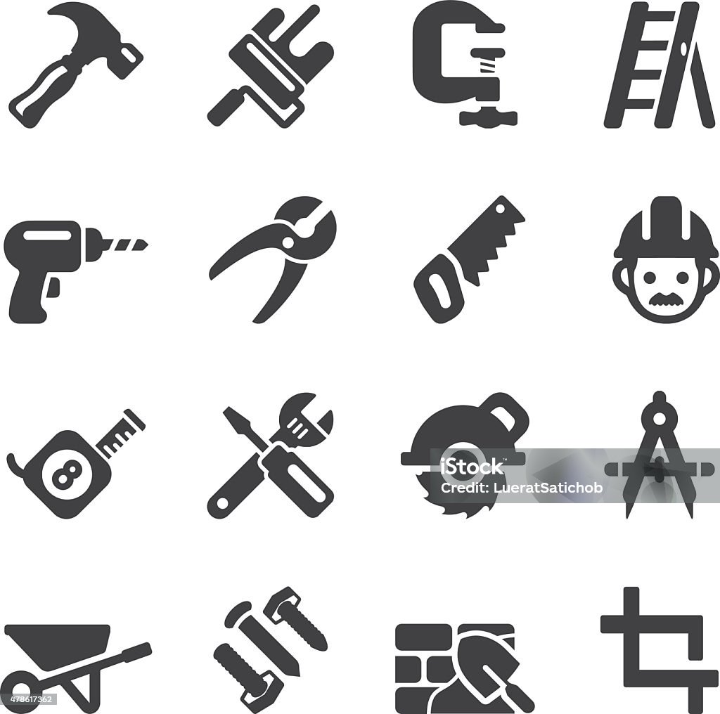 Construction Silhouette icons | EPS10 Construction Silhouette icons  Carpenter stock vector