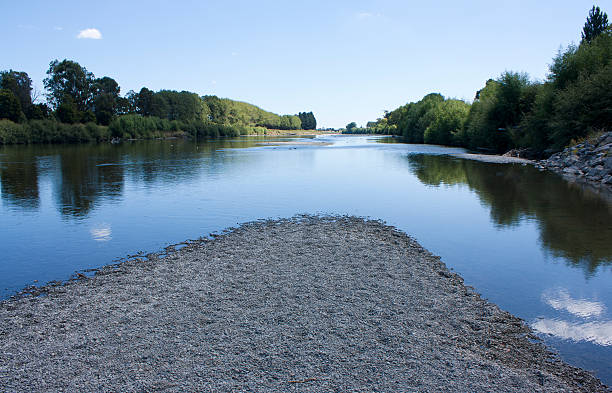 The Manawatu River, Palmerston North, New Zealand View on the bank of the Manawatu River, Palmerston North, New Zealand Palmerston North stock pictures, royalty-free photos & images