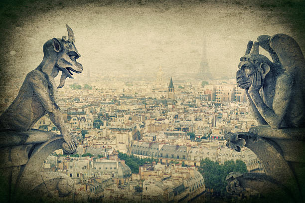 istock demons gargoyle und chimera. Notre Dame de Paris 478625109