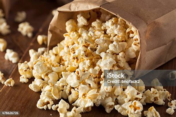 Homemade Kettle Corn Popcorn Stock Photo - Download Image Now - Popcorn, Corn - Crop, Corn
