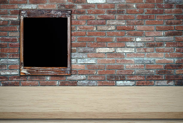 istock Blank vintage chalk board over brick wall 478627468