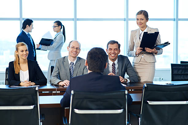 istock Joyful business meeting 478631709