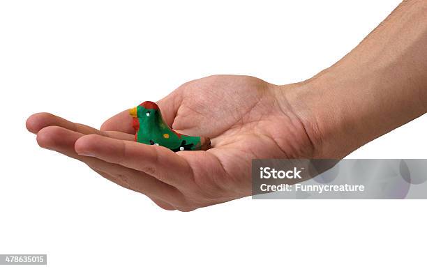 Hand Holding A Toy Bird Stock Photo - Download Image Now - Animal, Beak, Beauty In Nature