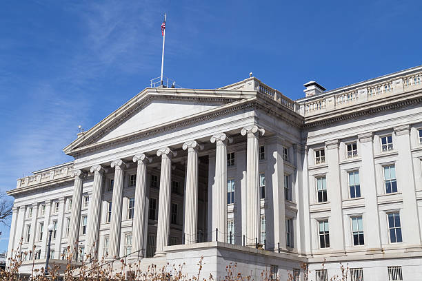 ministério da fazenda, washington, dc - us treasury department imagens e fotografias de stock