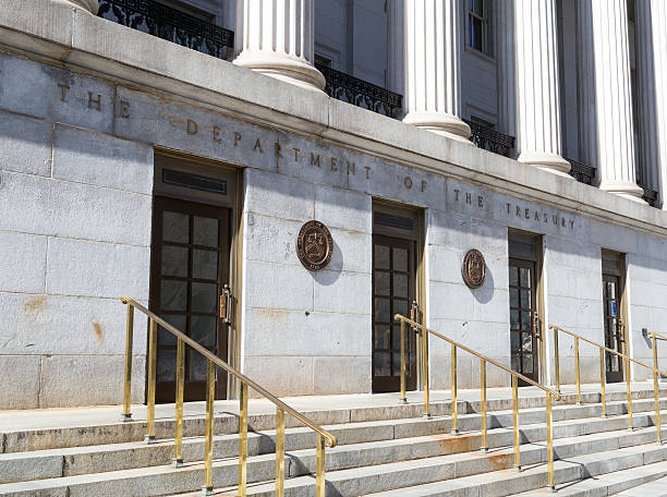 istock US Treasury Department side entrance, Washington DC 478635993