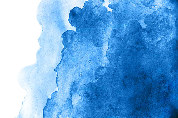 istock Blank Abstract light blue watercolor background isolated on white 478639038