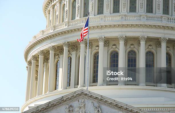 Capitol In Washington Stock Photo - Download Image Now - American Culture, American Flag, Architectural Dome