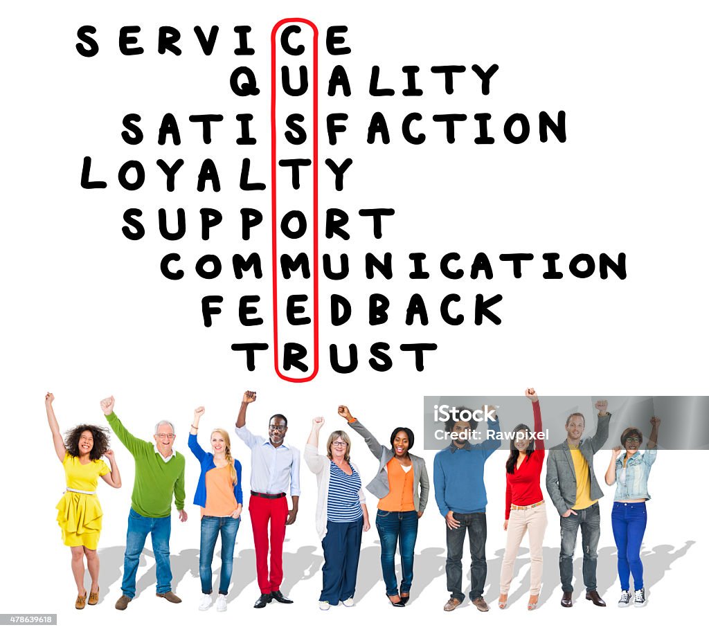 Customer Service Quality Satisfaction Crossword Puzzle Concept Customer Stock Photo