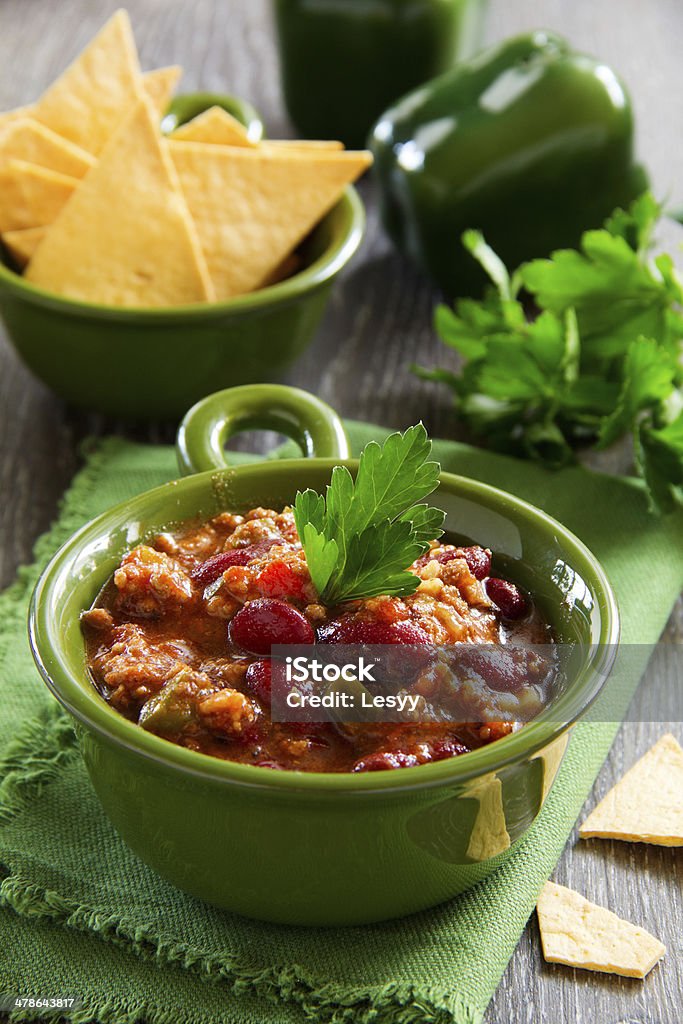 mexican chili with meat mexican chili con carne Bean Stock Photo