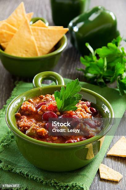 Mexican Chili With Meat Stock Photo - Download Image Now - Bean, Beef, Brown